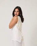 Ivory Lace Back Vest Set