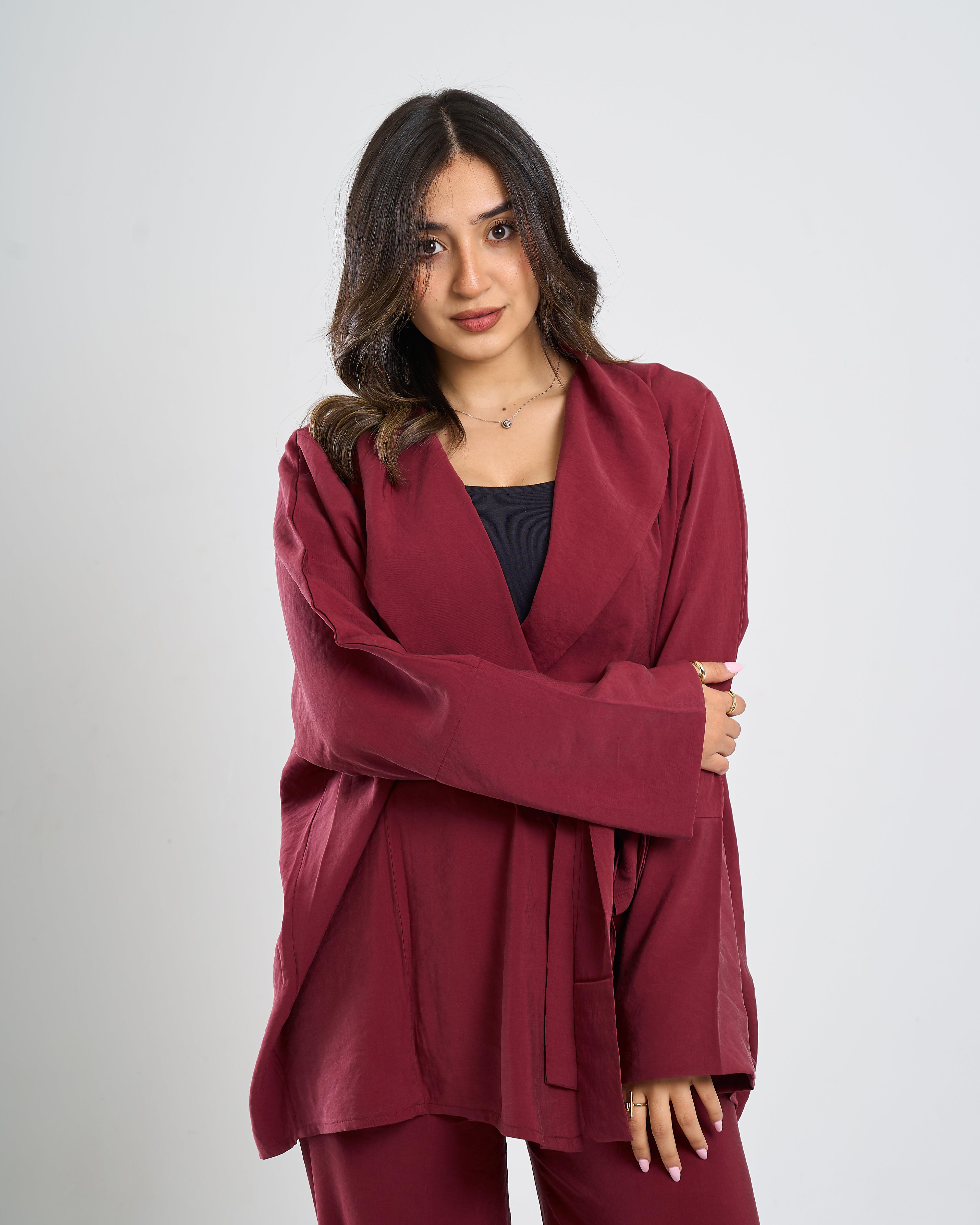 Veloura Set – Burgundy Flow