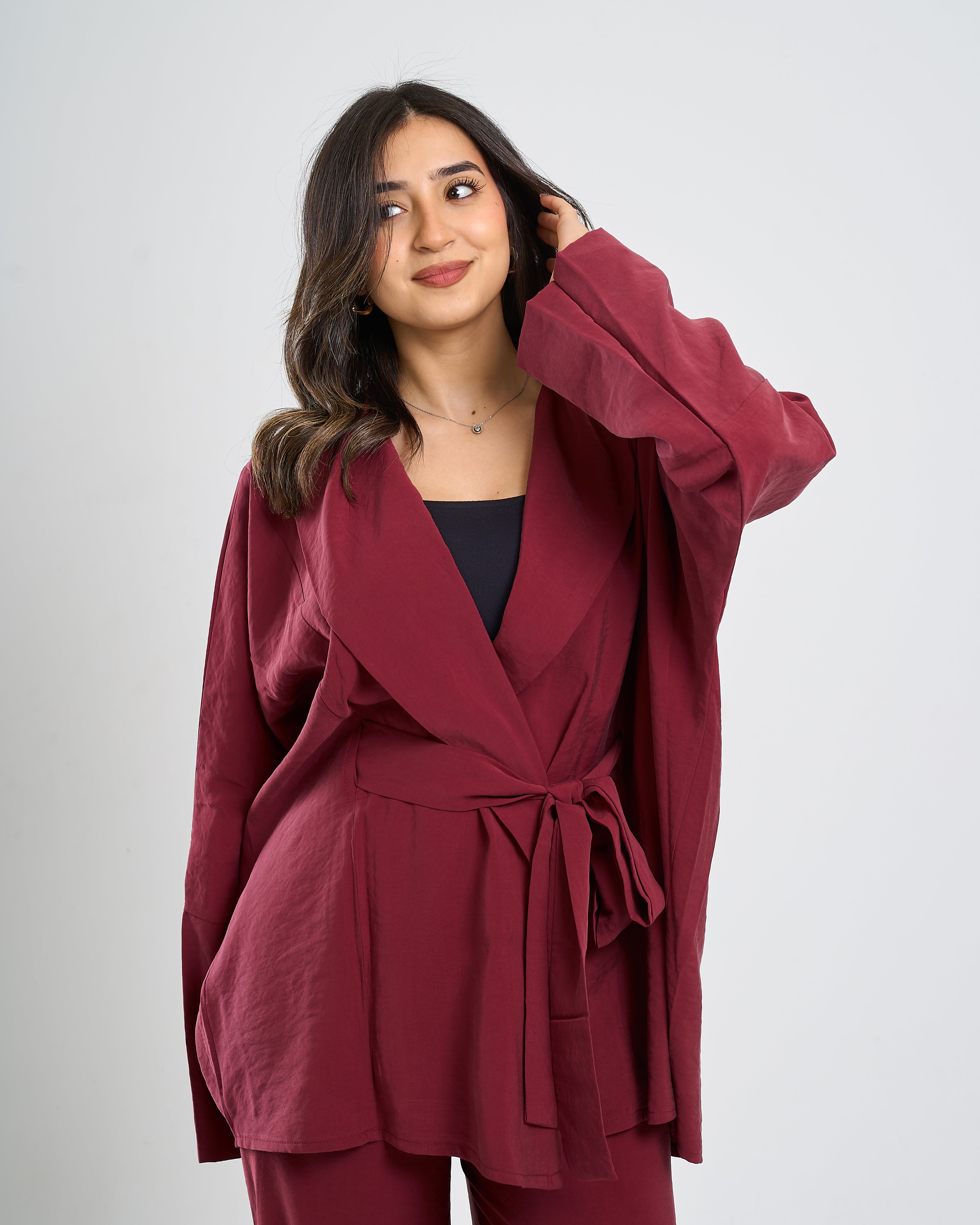 Veloura Set – Burgundy Flow