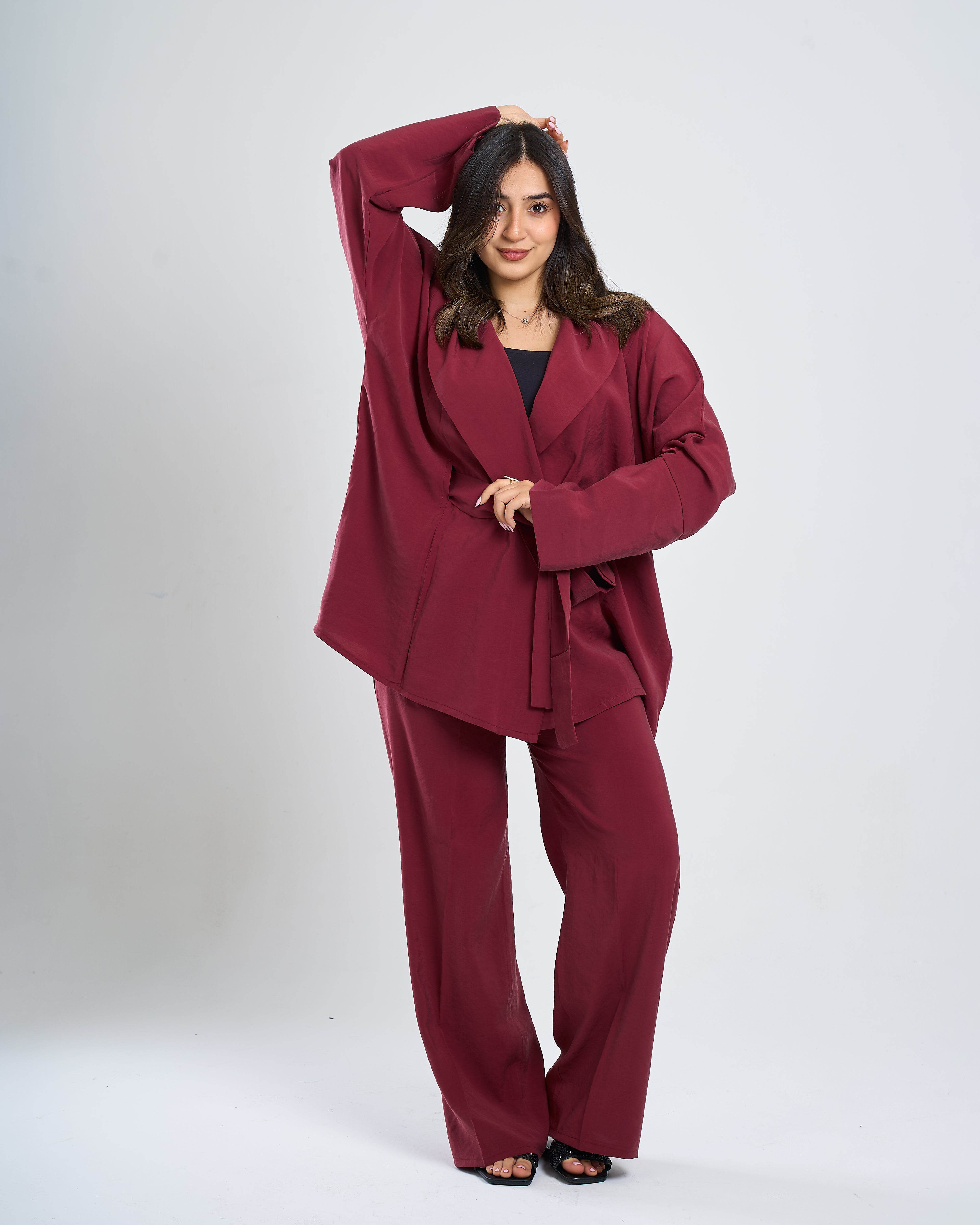 Veloura Set – Burgundy Flow