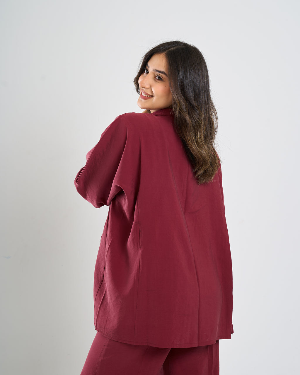 Veloura Set – Burgundy Flow
