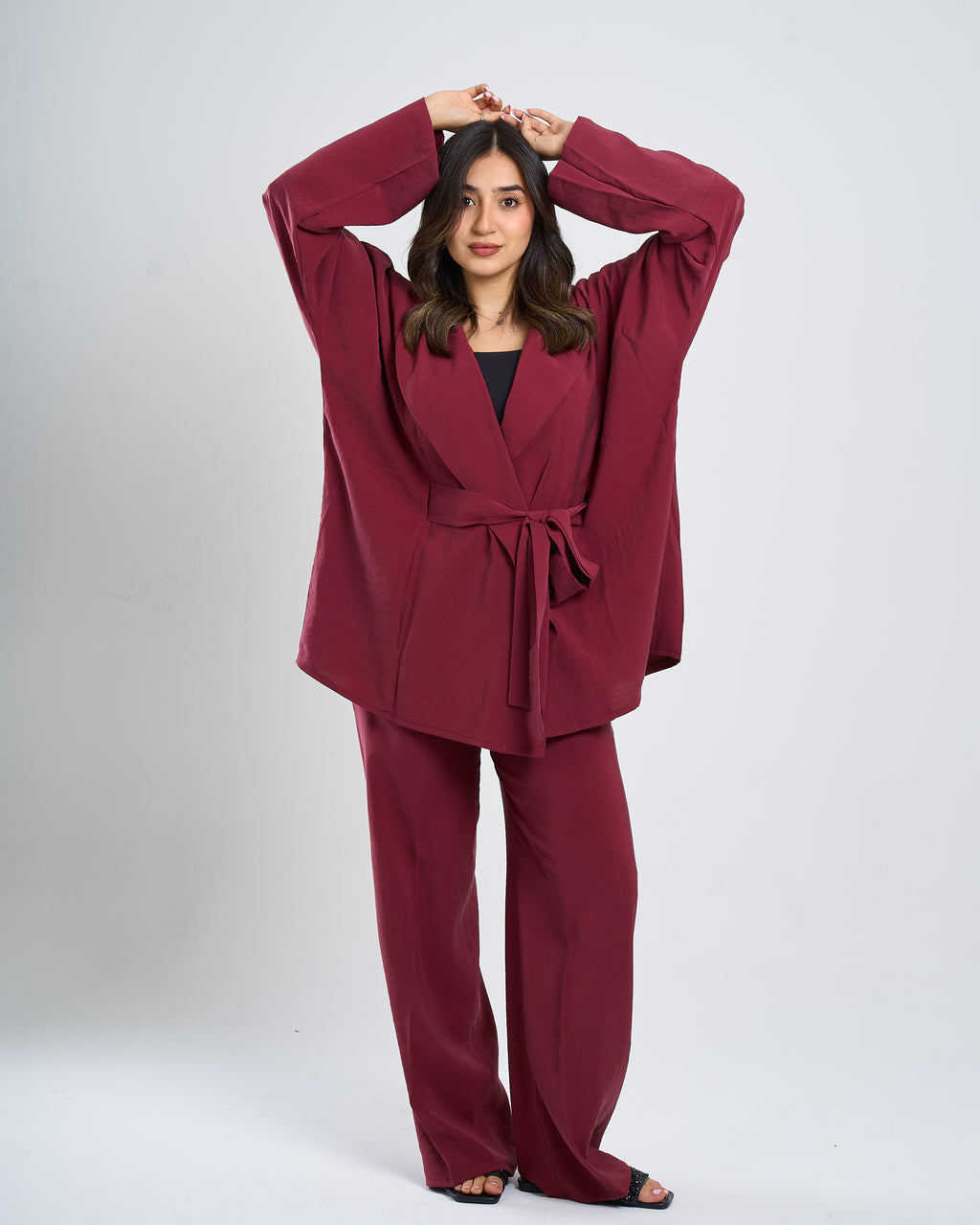 Veloura Set – Burgundy Flow